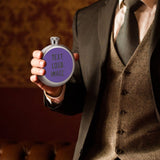 Custom Light Purple Olive Hip Flask