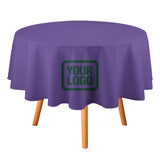 Custom Light Purple Green Round Table Cloth