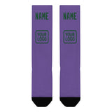Custom Light Purple Green Knee-High Sock