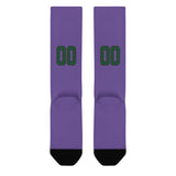 Custom Light Purple Green Knee-High Sock