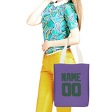 Custom Light Purple Green Canvas Tote Bag