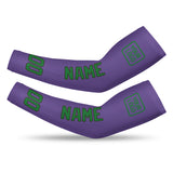Custom Light Purple Emerald Green Arm Sleeve