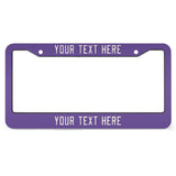 Custom Light Purple Cream License Plate Frame