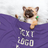Custom Light Purple Cream Pet Blanket