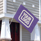 Custom Light Purple Cream Flag