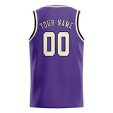 Custom Light Purple & Cream Colors Design Sports Basketball Jersey