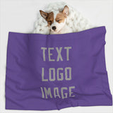 Custom Light Purple Gray Pet Blanket