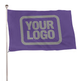 Custom Light Purple Gray Flag
