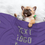 Custom Light Purple Gray Pet Blanket