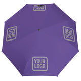 Custom Light Purple Gray Automatic Umbrella