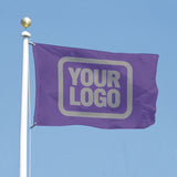 Custom Light Purple Gray Flag