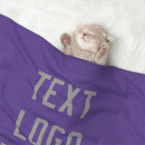 Custom Light Purple Gray Pet Blanket
