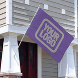 Custom Light Purple Gray Flag
