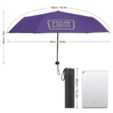 Custom Light Purple Gray Automatic Umbrella