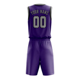 Custom Light Purple Gray Basketball Set