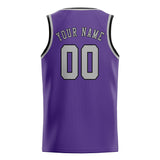 Custom Light Purple & Gray Colors Design Sports Basketball Jersey