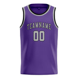 Custom Light Purple & Gray Colors Design Sports Basketball Jersey