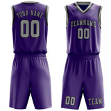 Custom Light Purple Gray Basketball Set