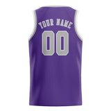 Custom Light Purple & Gray Colors Design Sports Basketball Jersey