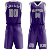 Custom Light Purple Gray Basketball Set