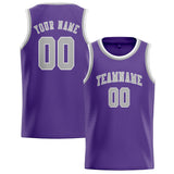 Custom Light Purple & Gray Colors Design Sports Basketball Jersey