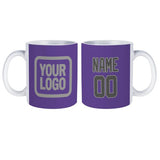 Custom Light Purple Dark Grey Mug