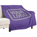 Custom Light Purple Gray Blanket