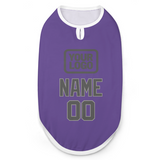 Custom Light Purple Dark Grey Pet Vest