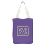 Custom Light Purple Dark Grey Canvas Tote Bag