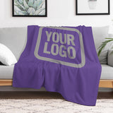 Custom Light Purple Gray Blanket