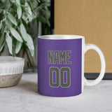 Custom Light Purple Dark Grey Mug