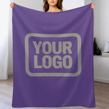 Custom Light Purple Gray Blanket