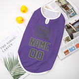 Custom Light Purple Dark Grey Pet Vest