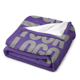 Custom Light Purple Gray Blanket