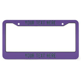 Custom Light Purple Green License Plate Frame