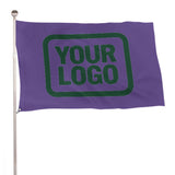 Custom Light Purple Green Flag