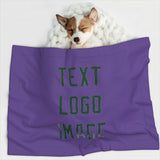 Custom Light Purple Green Pet Blanket