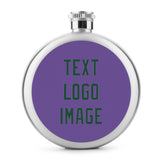 Custom Light Purple Green Hip Flask