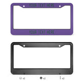 Custom Light Purple Green License Plate Frame