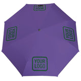 Custom Light Purple Green Automatic Umbrella