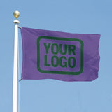 Custom Light Purple Green Flag