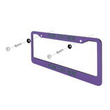 Custom Light Purple Green License Plate Frame
