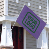 Custom Light Purple Green Flag