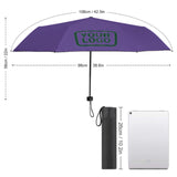 Custom Light Purple Green Automatic Umbrella