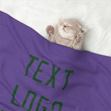 Custom Light Purple Green Pet Blanket