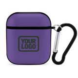 Custom Light Purple Dark Green AirPods Case