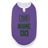Custom Light Purple Dark Green Pet Vest
