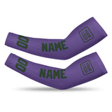 Custom Light Purple Dark Green Arm Sleeve