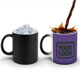 Custom Light Purple Dark Green Magic Mug