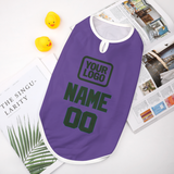 Custom Light Purple Dark Green Pet Vest
